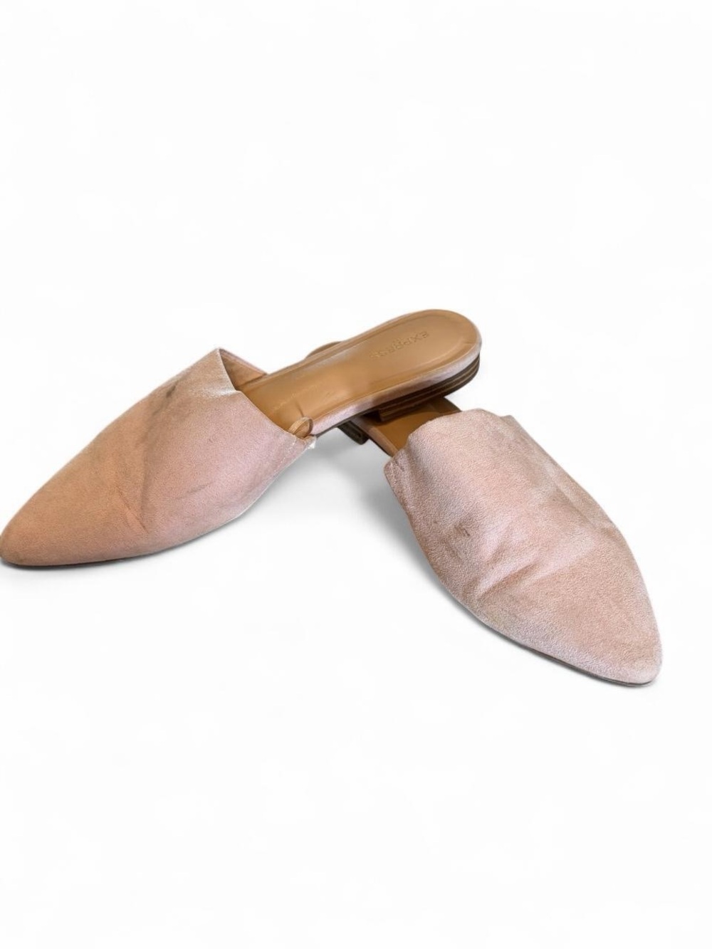 Express Pointed Toe Slip-On Mules Blush Pink 7